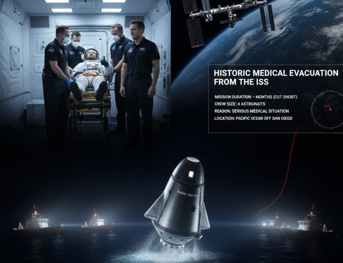 Emergencia en el Espacio: La NASA ejecuta su primera evacuación médica desde la Estación Espacial Internacional